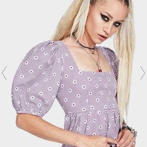 NWT LAVENDER DAISY FIELD WRETTA MINI DRESS